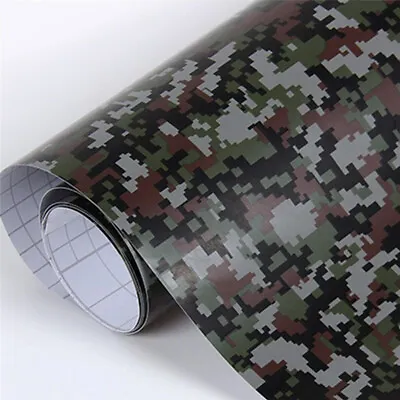 CAMOUFLAGE Car Vinyl Wrap Film DIY Waterproof Auto Motorcycle Air Bubble Free • £6.99