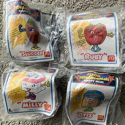 McDonald’s Food Fundamentals Happy Meal Toys Complete Set Of 4 1992 NEW! • $10