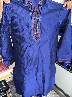 Men's Indian Traditional Kurta Long Kurta Fancy Plain Kurta Pyjama Suit  • £25