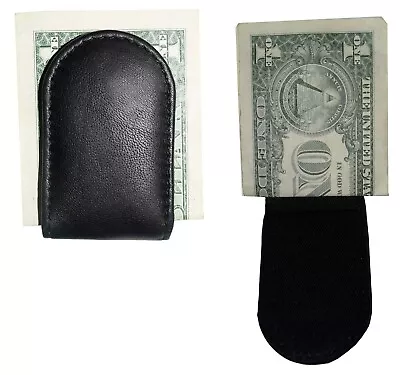 Lot Of 2 Leather Mini Money Clip Magnetic Money Clip Holds A Stock Of Bills • $15.16