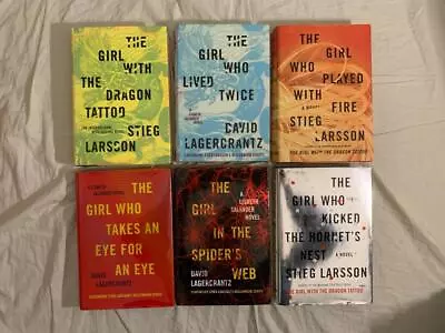 Lot 6 Stieg Larsson Girl With The Dragon Tattoo Millennium Series HC 5 1st/1st • $69.99