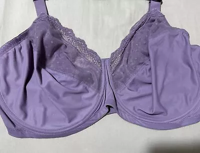 M&S UNDERWIRED NON PADDED MINIMISER  FULL CUP Bra With LACE In MAUVE Size 42E • £12.99