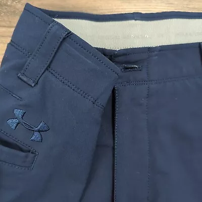 Under Armour Stretch Pants Mens 36x30 Match Play Golf Pants Blue Flat Flaw • $22.30