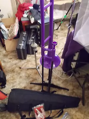 Allora Purple Plastic Trombone With Horn Stand Gig Bag Mouthpiece • $75