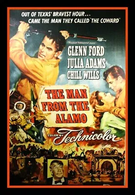The Man From The Alamo - Movie Poster Image - BIG MAGNET 3.5 X 5 Inches • $5.98
