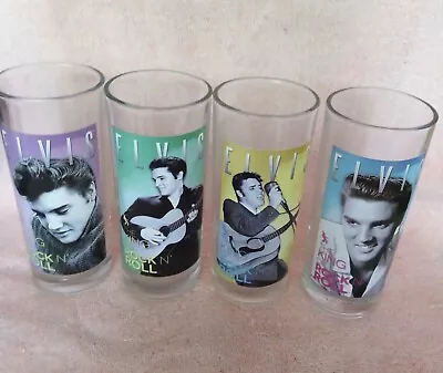 4 Elvis Presley Drinking Glasses Hand Wash Only Made In China • $10.99