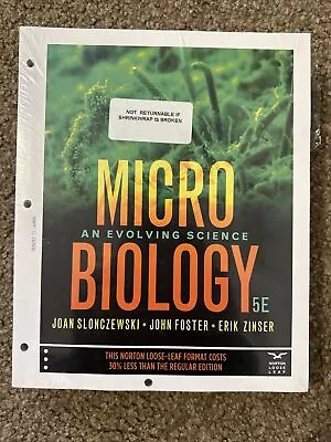 Microbiology : An Evolving Science By John W. Foster Joan L. Slonczewski And... • $140