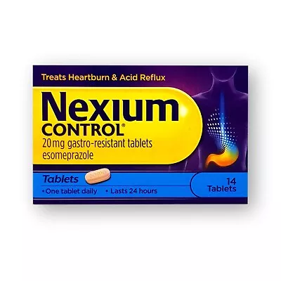 2xNexium Control - 14 Tablets 20MG Gastro Resistant Heartburn Acid Reflux Relief • £14