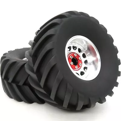 2x RC 2.2 Mud Tires 130mm & 2.2 Beadlock Wheels 4 Offsets For RC Crawler Tractor • $62