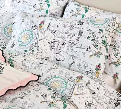 Rare Cath Kidston  Power To The Peaceful  Celestial Super King Duvet Set. • £49.70