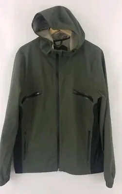 OurCaste M Hunter Green The Saul Tech Waterproof Dry Series Jacket Hood Free S/H • $40.91