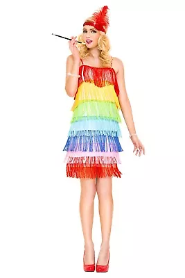 Rainbow Fringe Flapper Dress PRIDE MONTH Festival Outfits - S - XL • $24.99