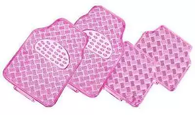 VENOM 4-Piece Car Mat - PINK [Rubber/Aluminium Look] • $51.75