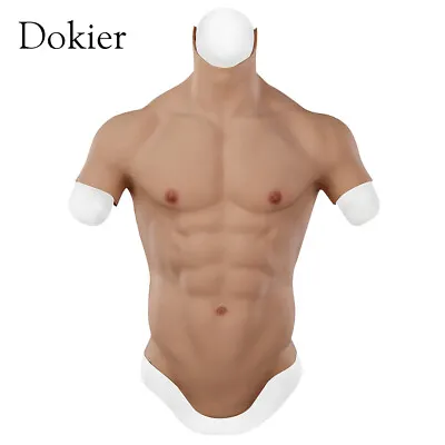 Realistic Silicone Muscle Chest Suit Male Chest Abdominal Muscle Simulation Suit • $189.99