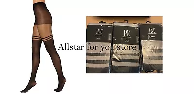 INC International Concepts Tights Striped Mock Thigh-High Tights • $9.56