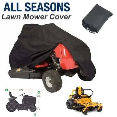 M - XXXL Lawn Mower Ride On Tractor Cover UV Protector Garden Waterproof Black • £12.99