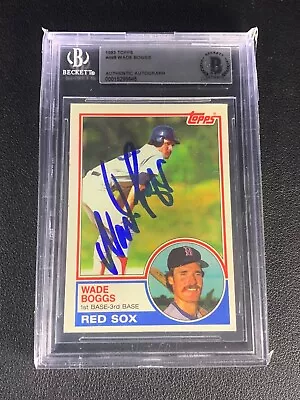 Wade Boggs Signed 1983 Topps Rookie #498 Bas Bgs Authenticated Autograph Auto • $54.99