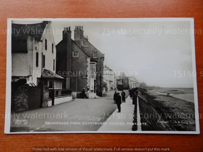 £22 • Buy Promenade From Coastguard Corner, PARKGATE, Cheshire. Tuck Real Photograph 1938