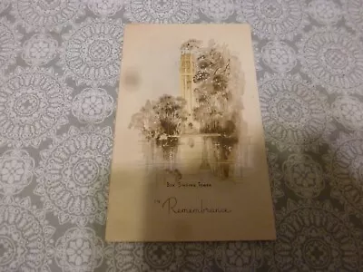 C1947 Bok Singing Tower In Remembrance Funeral Service +Sympathy Card • $3