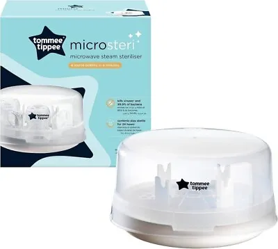 Tommee Tippee Micro-Steam Microwave Steam Steriliser Holds 4 Bottles • £18.99