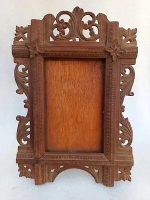 Antique Old Rare Fine Hand Crafted Wooden Home Decorative Beautiful Photo Frame • £197.38