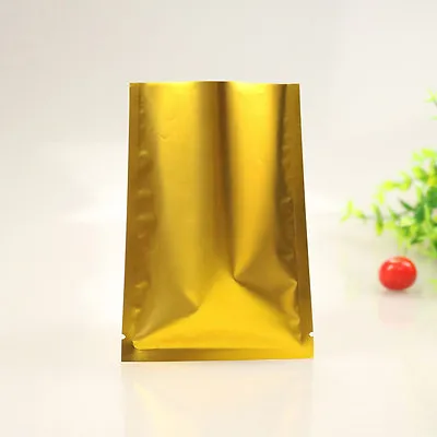 Gold Aluminum Mylar Foil Packaging Heat Seal Bags Food  Vacuum Bag Pouches • £9.59