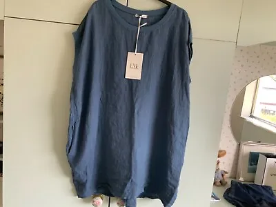 LMF Ladies Blue Linen Tunic Size XL New With Tags • £35