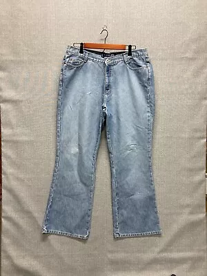 Venezia Jeans Womens 16 Average (35x31) Flare Leg 5 Pocket Blue Denim • $15.34