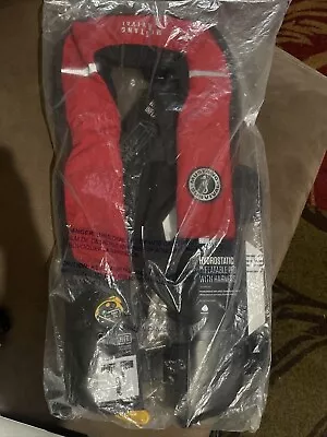 Mustang Survival Corp Inflatable PFD W/ HIT Auto Hydrostatic Harness Adult Red • $240