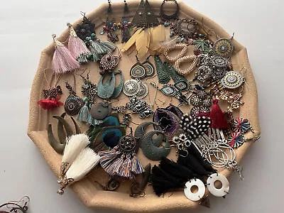 Wholesale 30 Pairs Vintage Retro Dangle Stud Earrings Boho Hoop Jewelry Lot • $35.99