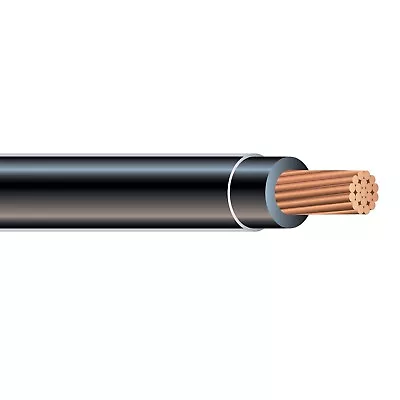 100' 2 AWG Copper THHN THWN-2 Building Wire Black 600V • $235