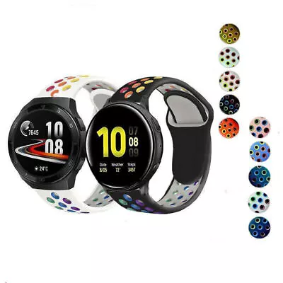 For Garmin Venu 2 Vivoactive 4 Silicone Rubber Watch Band Strap Rainbow • $13.99