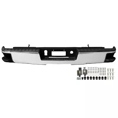 For 2014-2018 Silverado/ Sierra 1500 Chrome Rear Step Bumper W/o Sensor Holes • $159.99