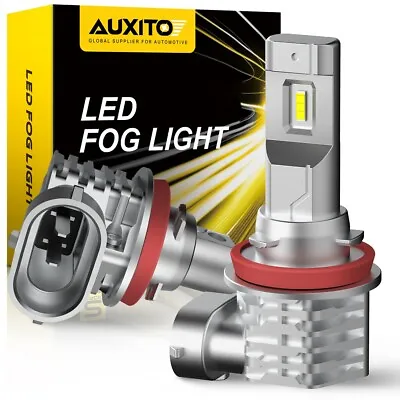 AUXITO LED Fog Light Bulb H11 High Power Lamp 6500K White Foglight Bulbs DRL Kit • $19.99