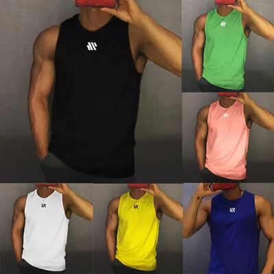 Men Loose Gym Muscle Singlets Workout Sport Tank Top Fitness Sleeveless T-shirt • $11.79