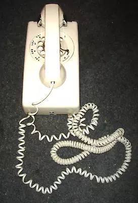 Wester Electric Rotary Dial Wall Phone White Untested Vintage Bell Sys 1977 228 • $20