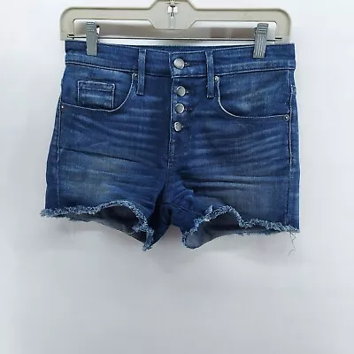 Mossimo Women's Denim Shorts Size 25/0 High Rise Power Stretch Button Fly Blue • $7