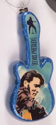 Elvis Presley Christmas Tree Holiday Ornament Blue Guitar Rock And Roll 5  • $13.95