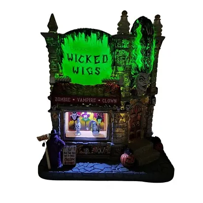 🚨 Lemax Spooky Town Wicked Wigs 35014 Halloween Village House Zombie Vampire • $76.50