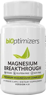BiOptimizers Magnesium Breakthrough Supplement Version 4.0 - 30 Capsules • £19.99