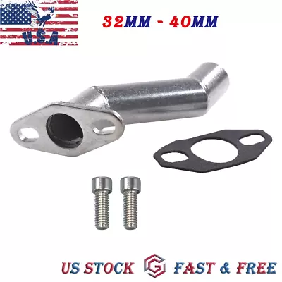 32-40mm Silver Offset Intake Manifold W/Gasket For 49cc 66cc 80cc Motorized Bike • $6.99