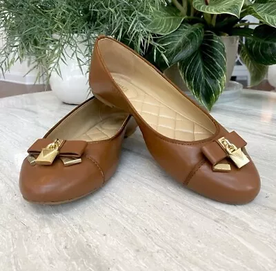 Michael Kors Leather Alice Ballet Camel Flats With Lock Detail 6.5M • $30