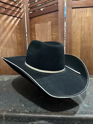 Vintage Tuff Hedeman Bull Riding Cowboy Hat Resistol 4X Felt HTF 7 3/8 • $119.99