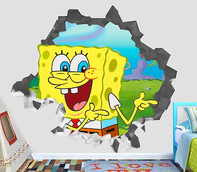 £25.96 • Buy Sponge Bob Square Pants Cool Vibe  Custom Wall Decals 3D Wall Stickers Art OP171