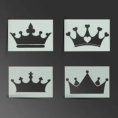 Crwon Stencil King Queen Mylar Sheet Painting Wall Art Kids Bedroom 190 Micron • £3.49