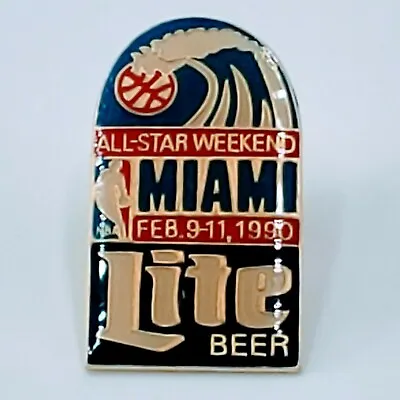 90’s Miller Lite Pin  February 9-11 1990 Miami NBA Basketball All Star Weekend • $7.83