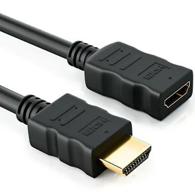 1.5m HDMI Extension Cable Male To Female For HD TV LCD Laptop PS3 PS4 Projector • £4.49