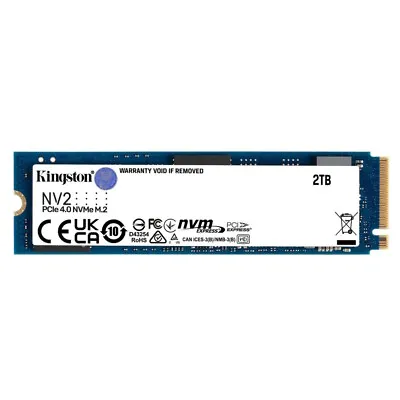 $139 • Buy Kingston NV2 M.2 2280 NVMe 2TB Gen4 Internal SSD 3500MB/s