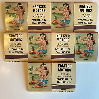 Matchbook TIKI Topless Hula Girl Kratzer Motors PA Lot Of 10 NOS Paxtonville • $29.99