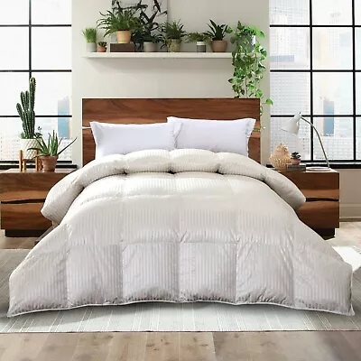 900 Thread Count Silk Goose Down Filled Comforter Blend Warm Baffle Box Winter • $379.99